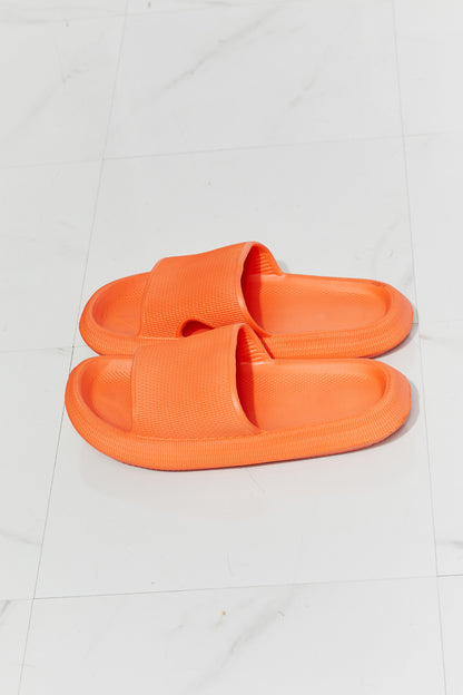 Arms Around Me Open Toe Slide in Orange