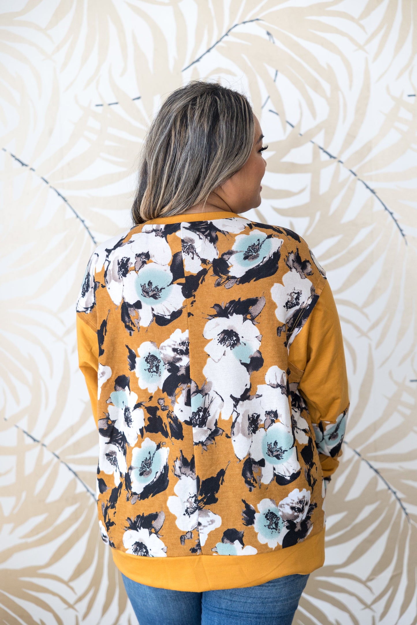 Golden Floral Pullover