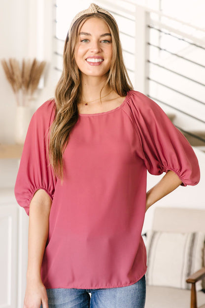 Audrey Top In Dusty Rose