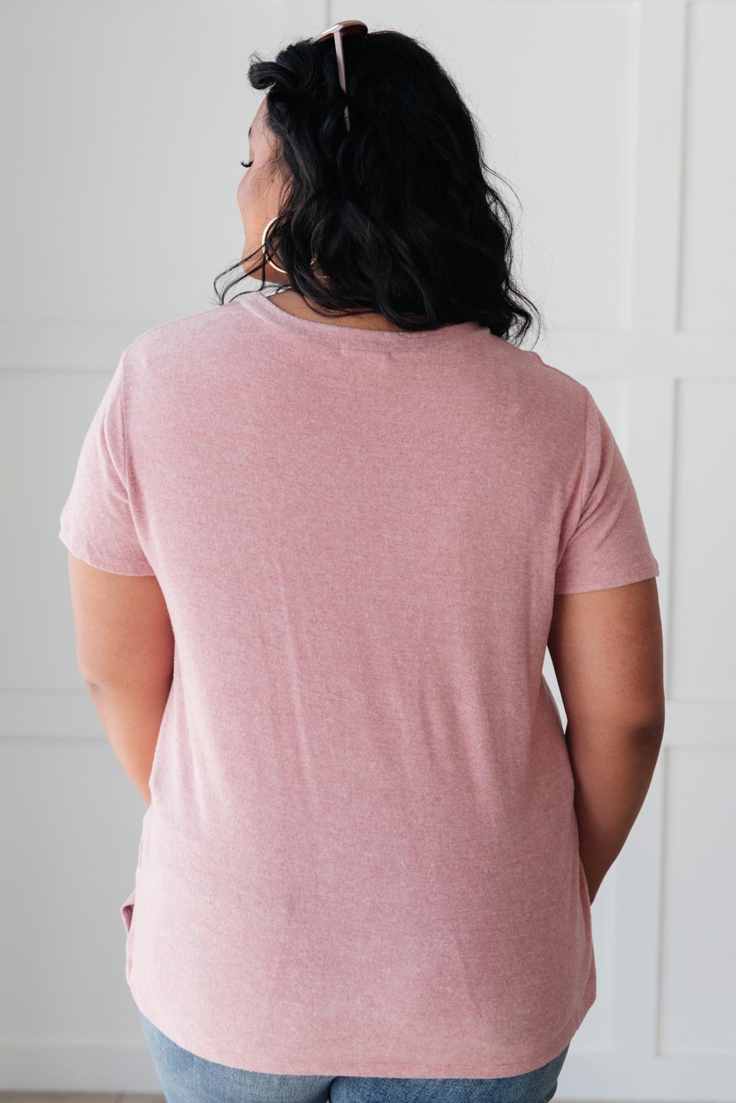 Basic V-neck in Pink