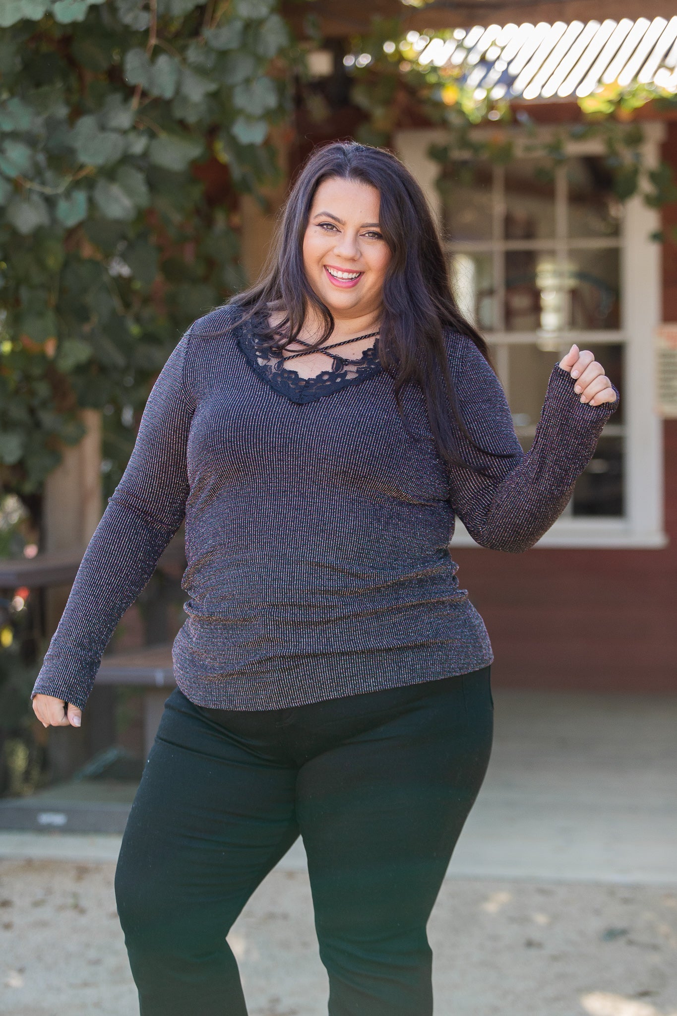 Holiday Glitz Long Sleeve Top