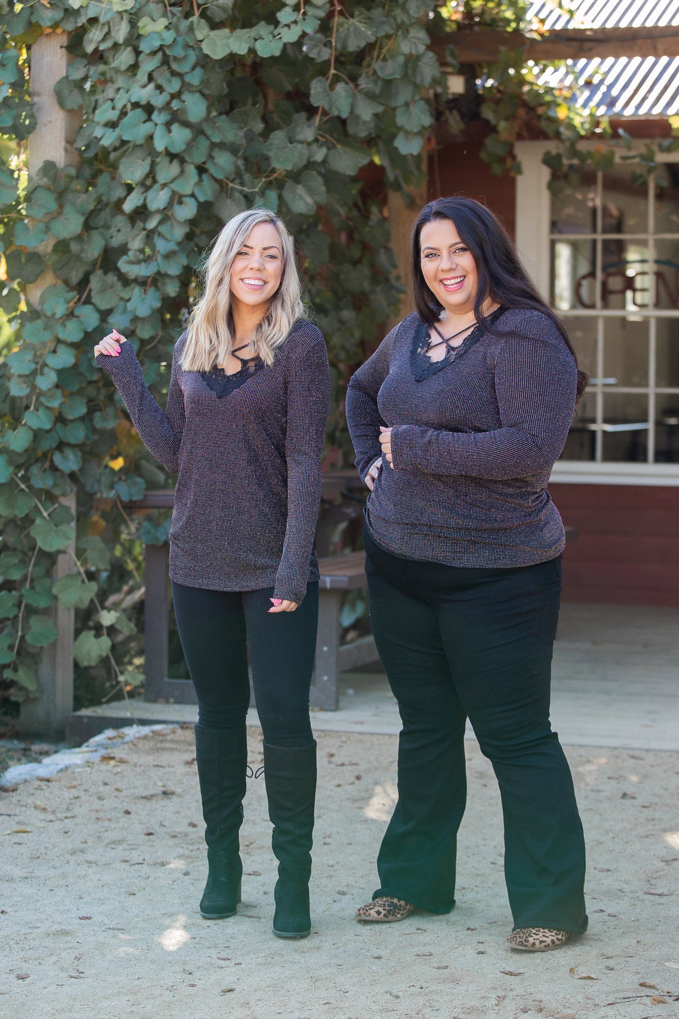 Holiday Glitz Long Sleeve Top