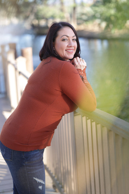 Cuffed With Love Rust Henley