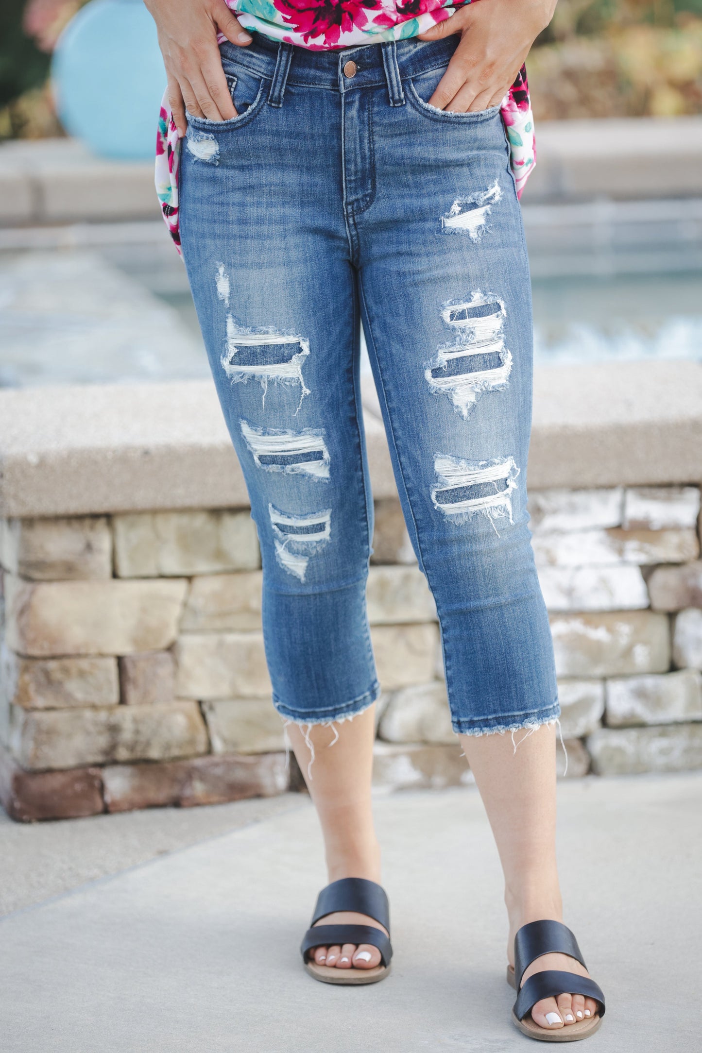 Patched To Perfection Judy Blue Capris