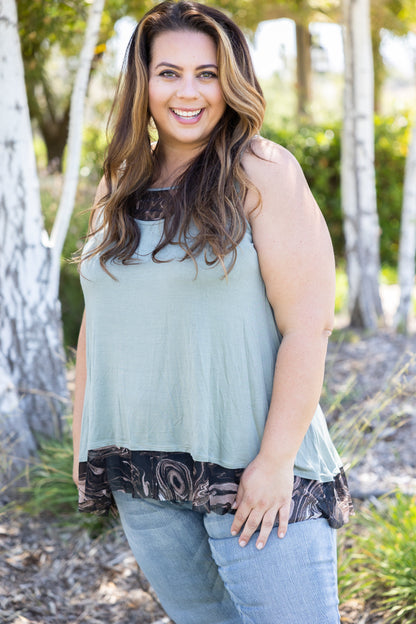 Marbled Sage Tank Tunic