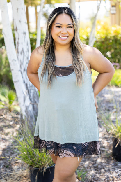 Marbled Sage Tank Tunic