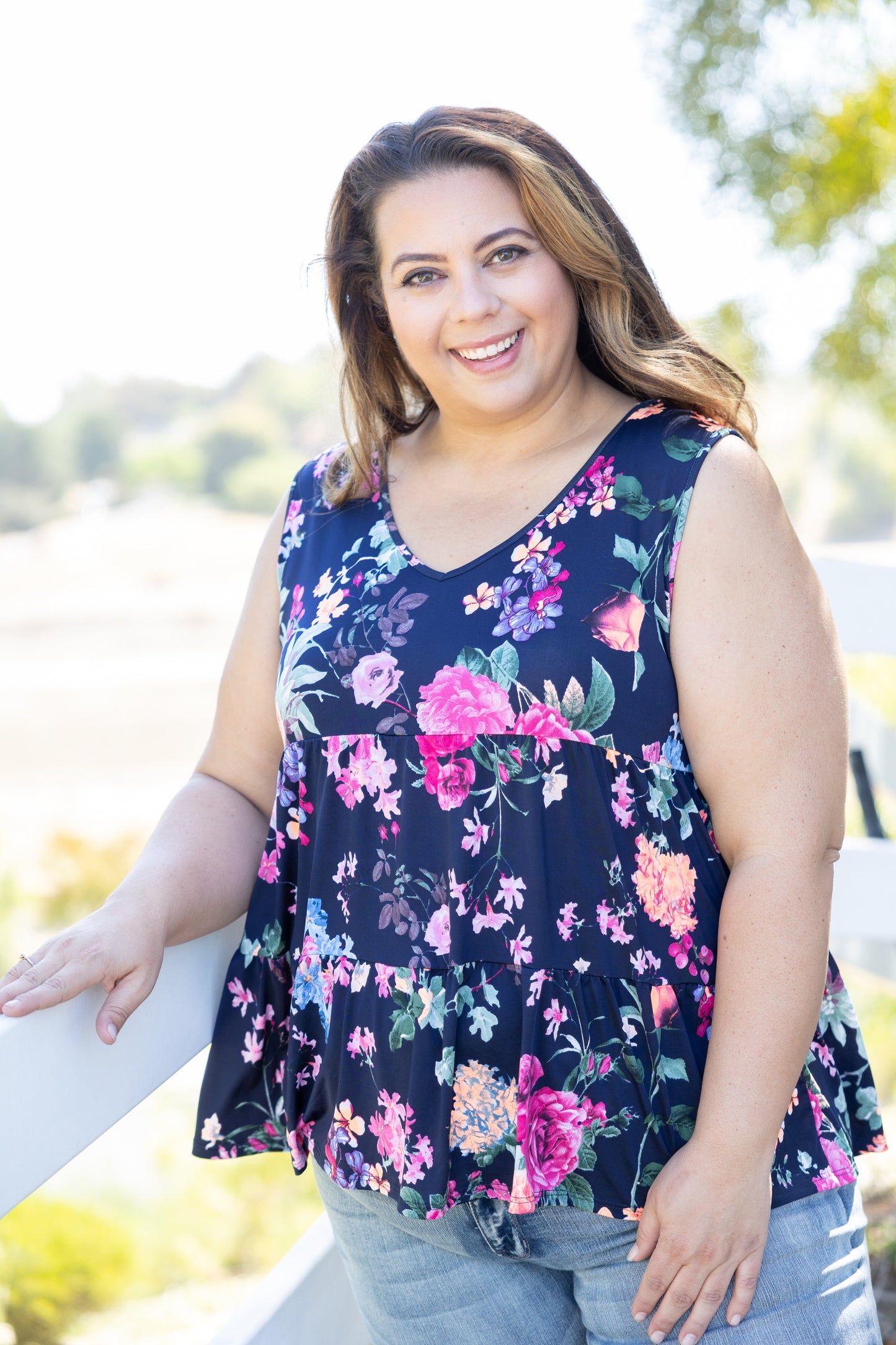 Summer Floral Sleeveless Top