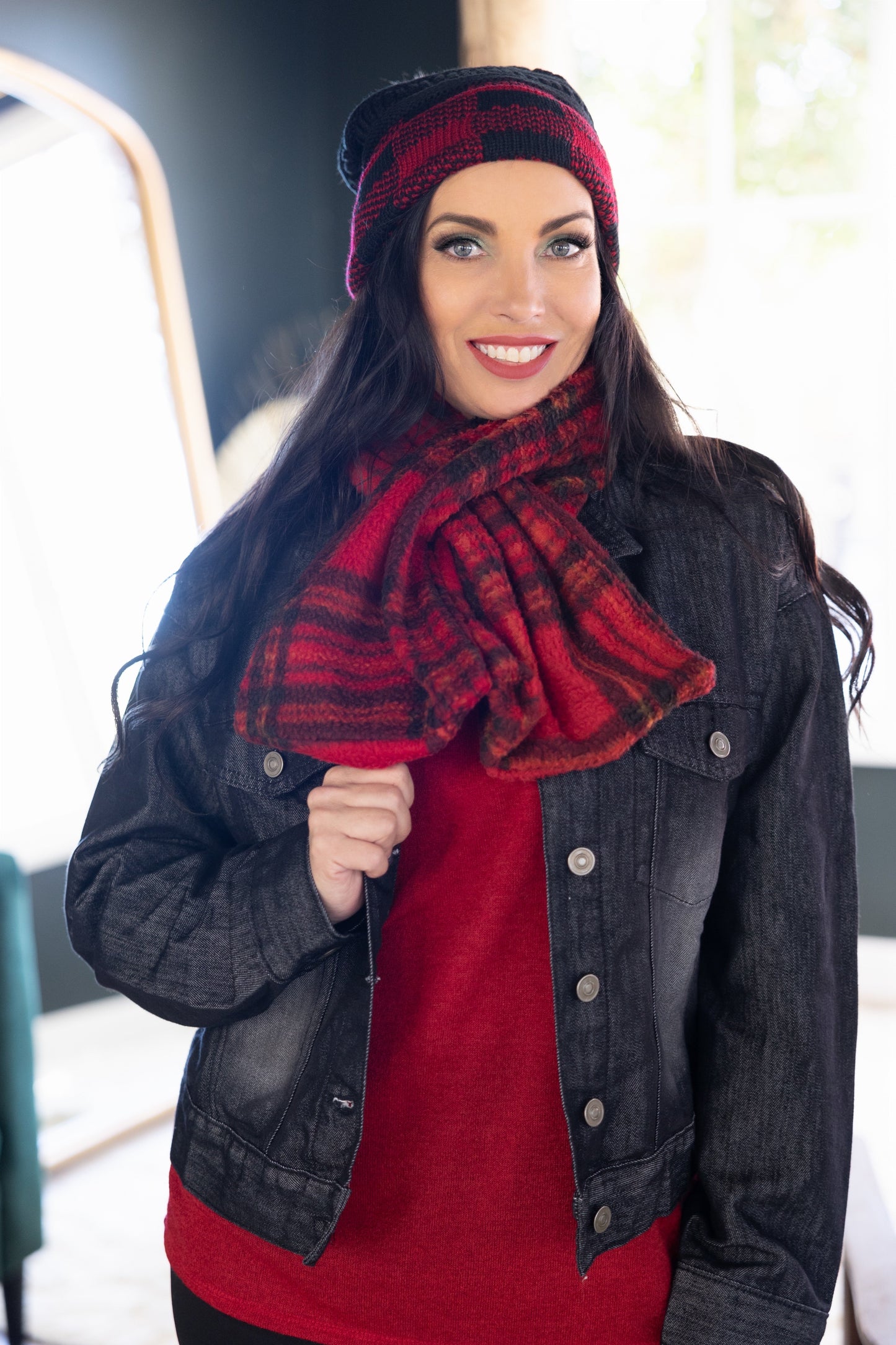 Cuddly Plaid Scarf