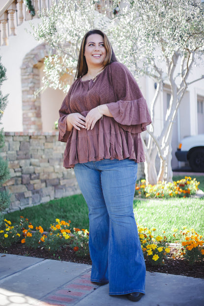 Free Bird Ruffle Top