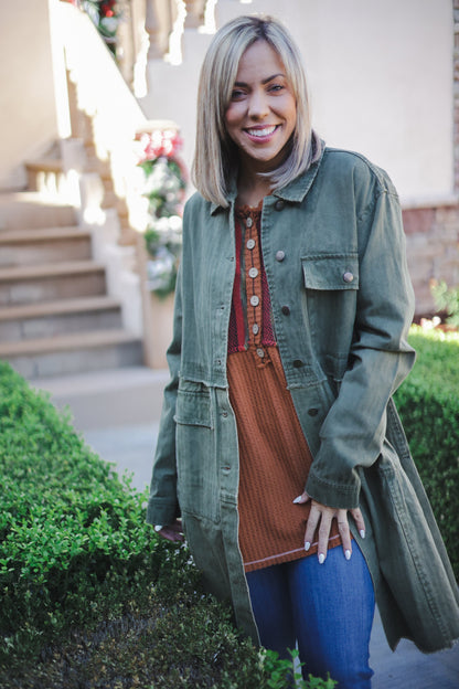 Confidence in Denim Tiered Jacket