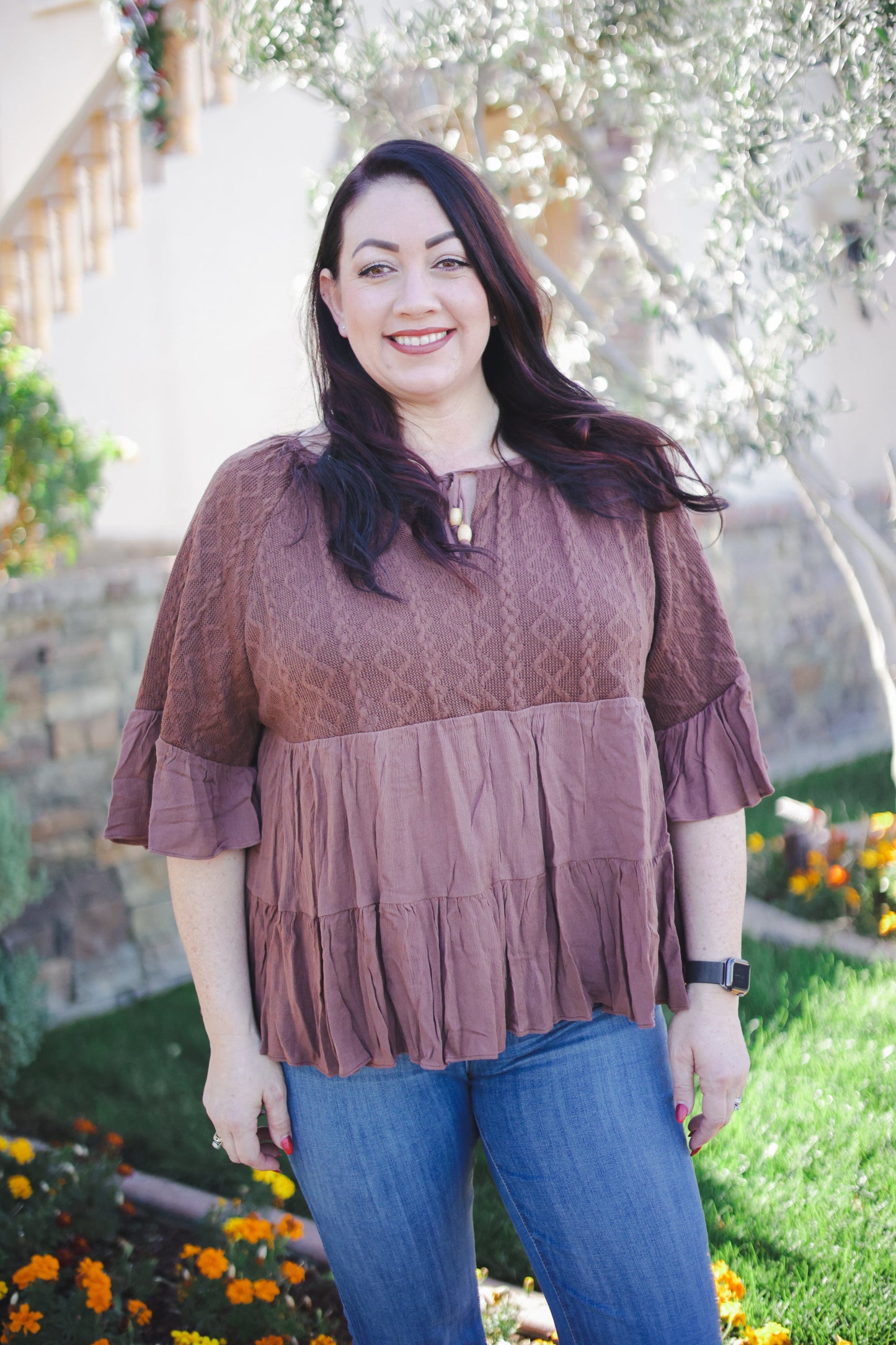 Free Bird Ruffle Top