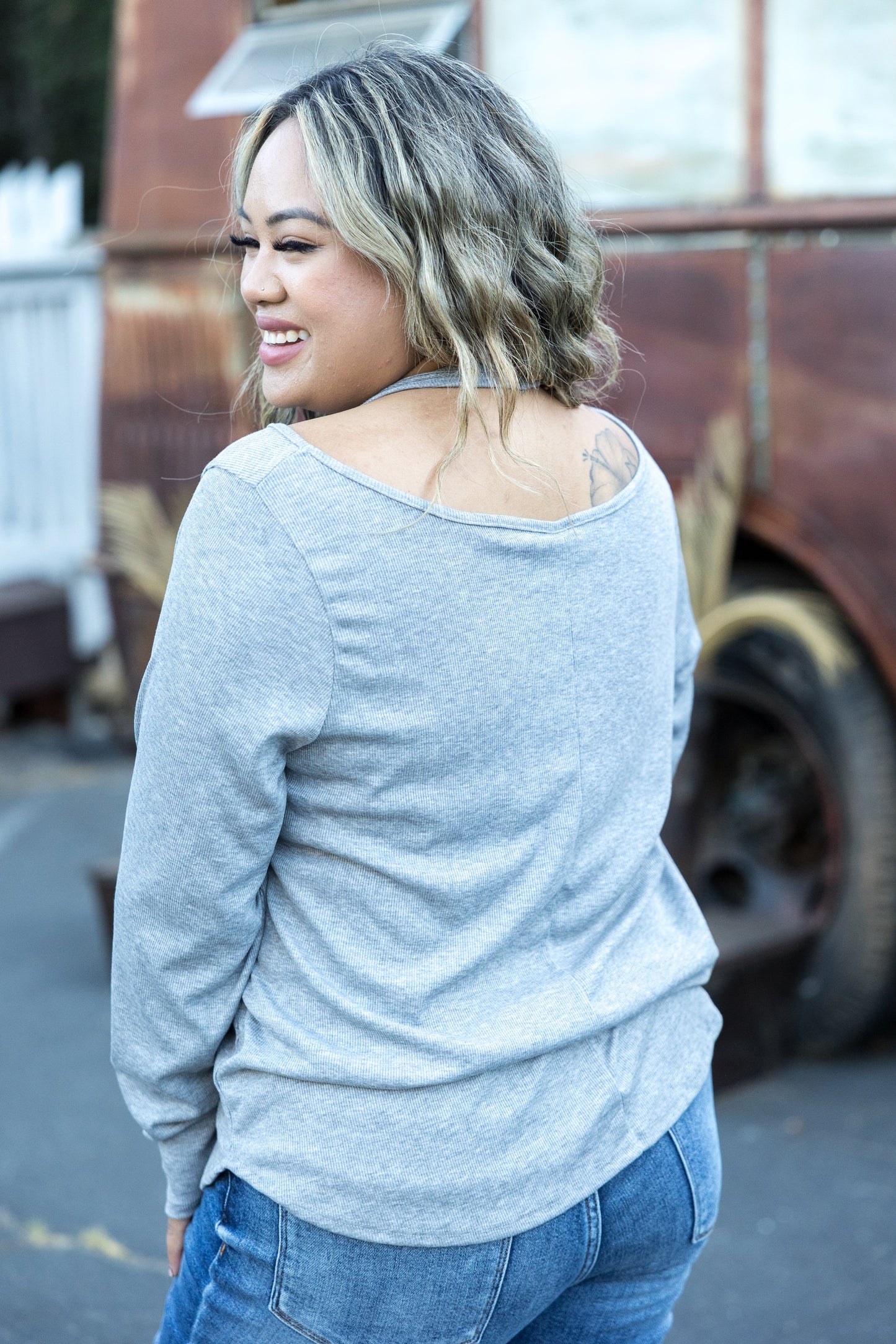 Effortlessly Layered - Heathered Grey