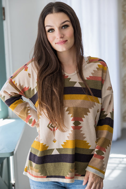 Yellow mountains Long Sleeve Top