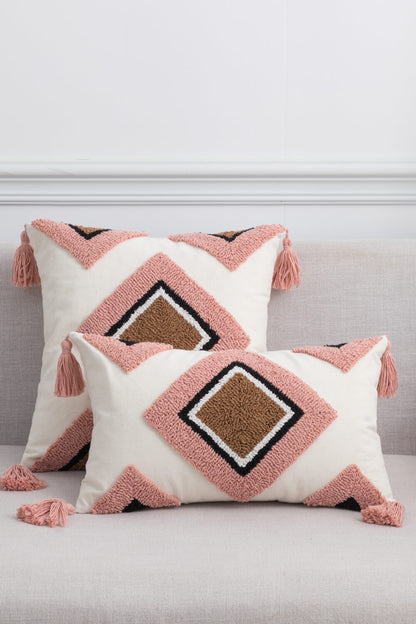 Geometric Graphic Tassel Decorative Throw Pillow Cases